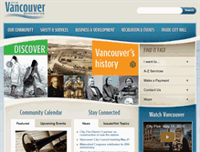 Tablet Screenshot of cityofvancouver.us